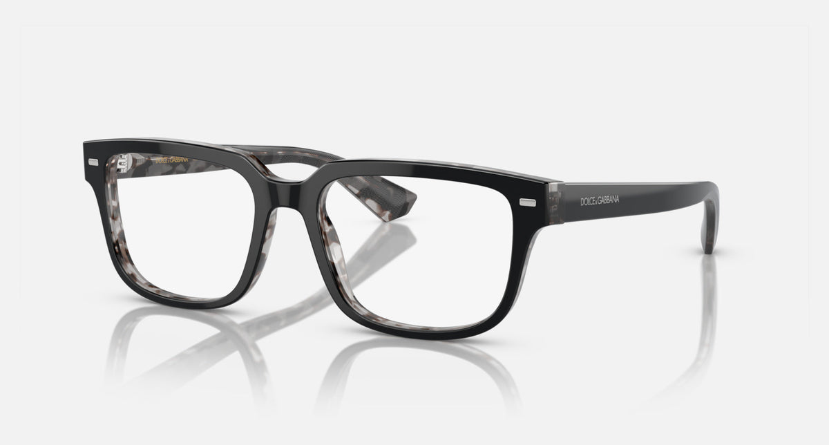 0DG3380 / Black on gray havana(3403) / 52-18-145