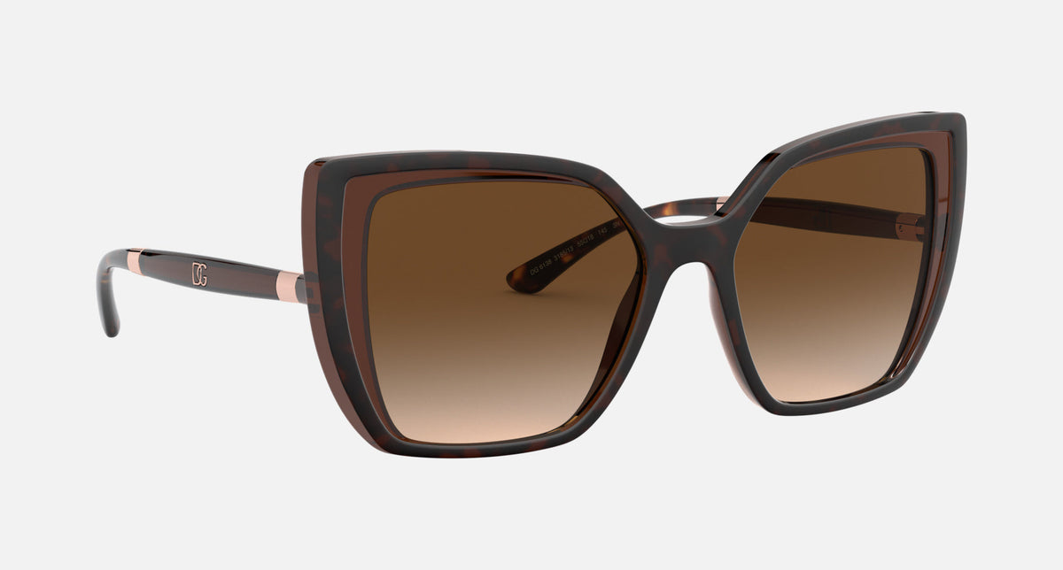 0DG6138 / Havana on transparent brown/Brown Gradient Dark Brown(318513) / 55-18-145