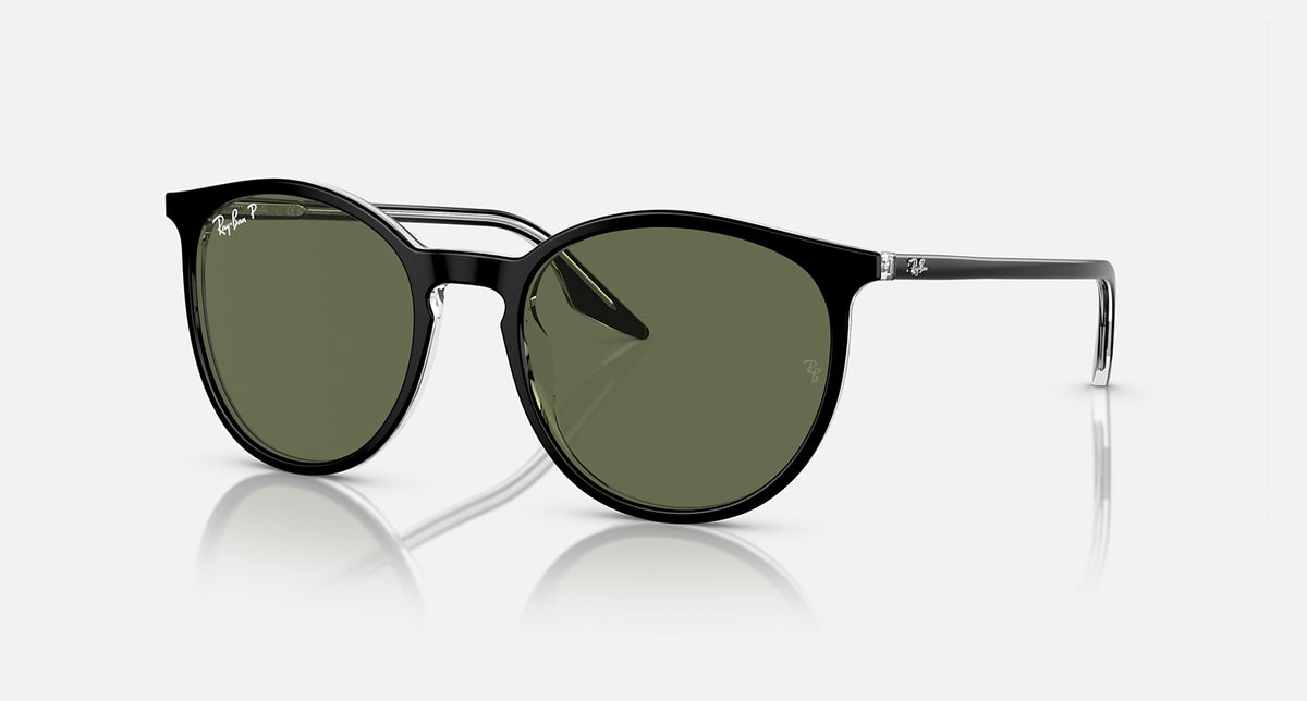 RB2204 / Polished Black On Transparent/Green Polarized(919/58) / 51-20-145