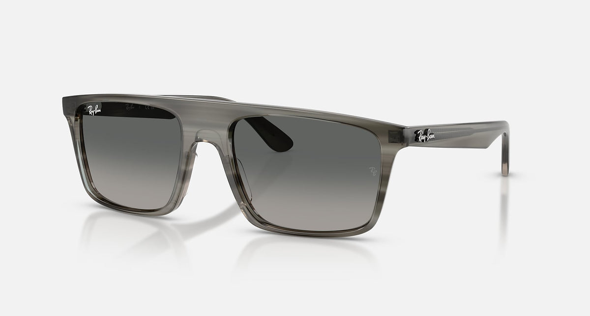 RB2222 / Polished Striped Grey/Grey Gradient(143871) / 55-20-145