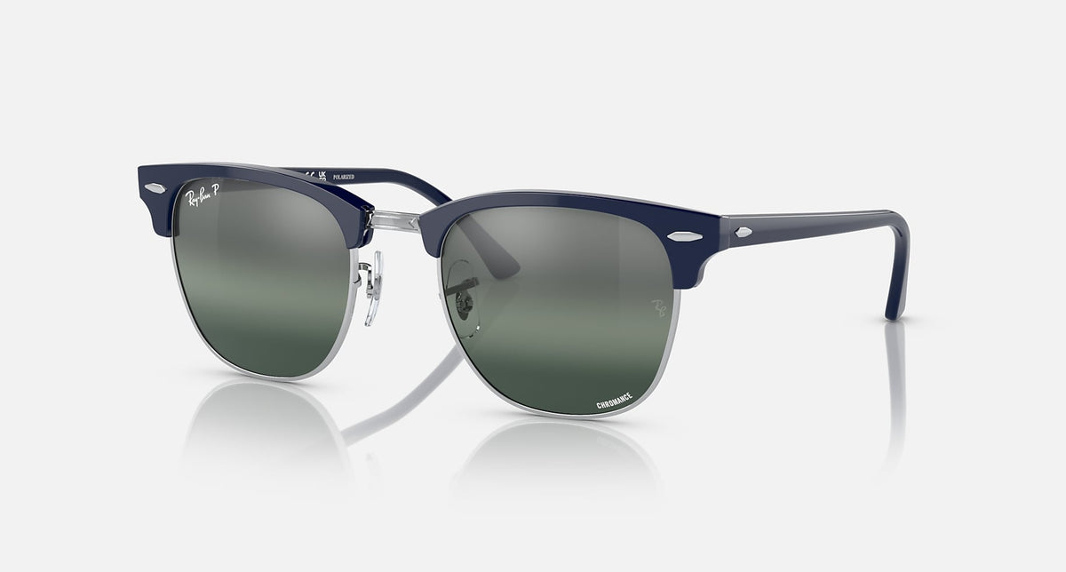 RB3016 / Polished Blue On Silver/Silver Blue Polarized+(1366G6) / 49-21-140