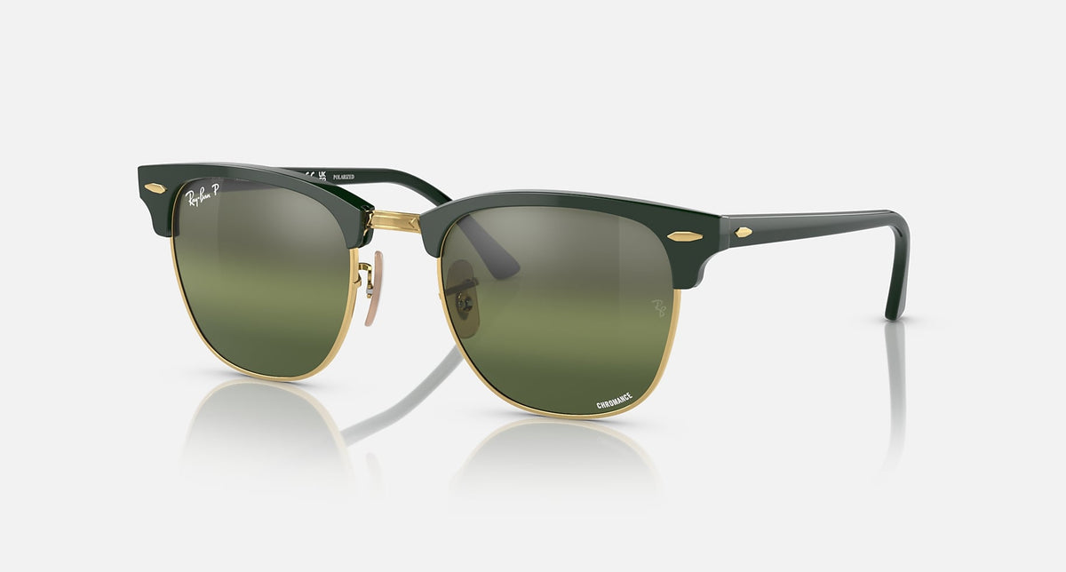 RB3016 / Polished Green On Gold/Silver Green Polarized+(1368G4) / 55-21-150