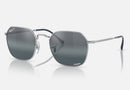 RB3694 / Polished Silver/Silver-Blue Polarized+(9242/G6) / 53-20-145