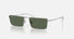 RB3741 / Polished Silver/Dark Green Polarized(003/9A) / 56-17-145
