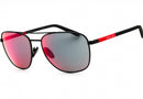 0PS54ZS Prada® Sport Sunglass / Rubbered Black/Dark Grey Mirror Blue/Red(DG008F) / 60-17-145