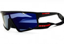 0PSA03S Prada® Sport Sunglass / Matte Black / Dark Blue Mirrored Violet(1BO10J) / 141-01-130