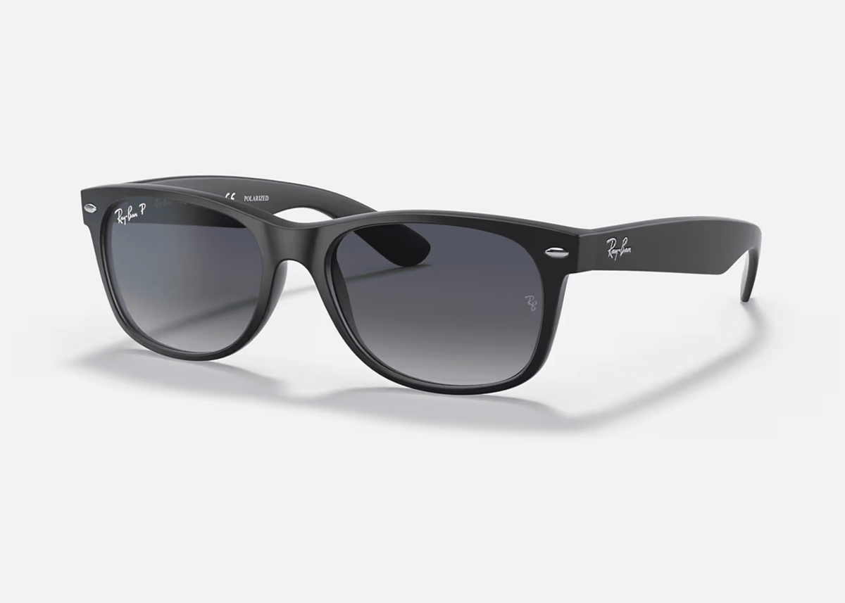 0RB2132 Ray-Ban® / Matte Black/Blue Gradient Polarized(677432) / 55-18-145