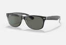 0RB2132 Ray-Ban® / Matte Black On Transparent/Polarized Green Classic G-15(605258) / 55-18-145