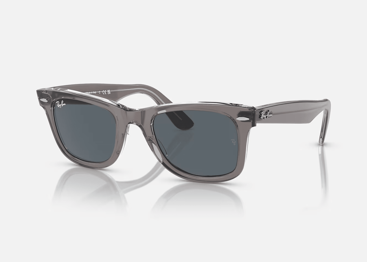 0RB2140 Ray-Ban® / Polished Grey On Transparent/Blue(1355R5) / 50-22-150