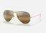 0RB3025 Ray-Ban® / Polished Gold/Silver & Brown Polarized+Chromance(9196G5) / 58-14-135