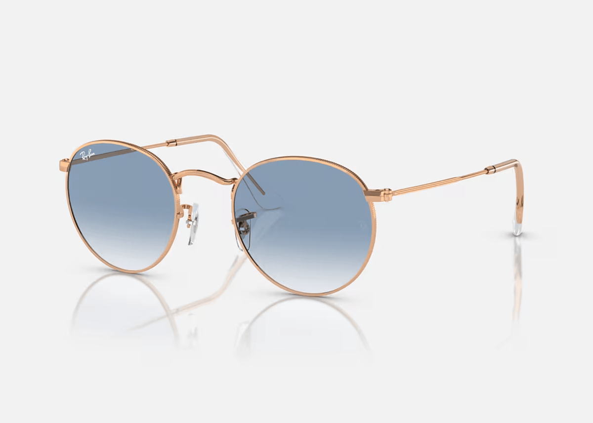 0RB3447 Ray-Ban® / Polished Rose Gold/Clear & Blue Gradient(92023F) / 50-21-145
