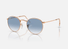 0RB3447 Ray-Ban® / Polished Rose Gold/Clear & Blue Gradient(92023F) / 50-21-145