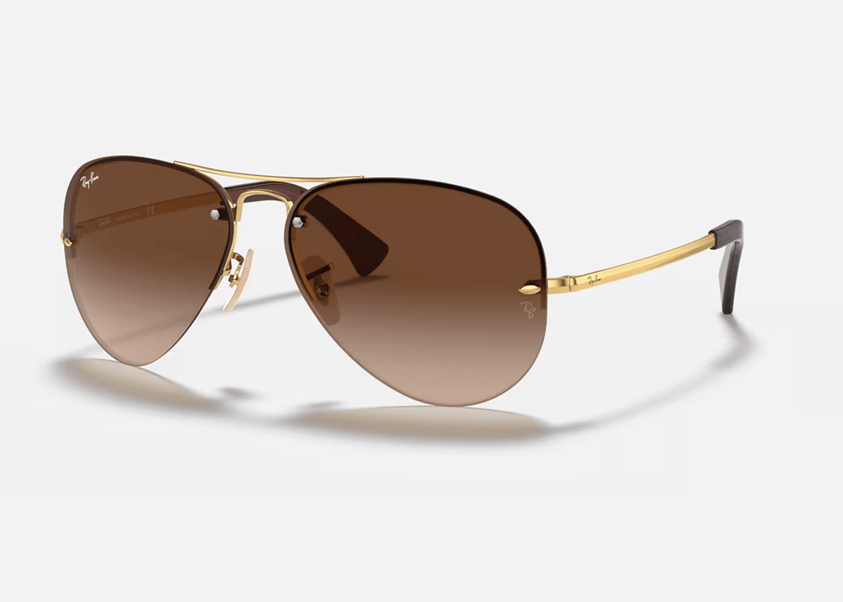0RB3449 Rayban / Polished Arista Gold/Brown Gradient(001/13) / 59-14-135