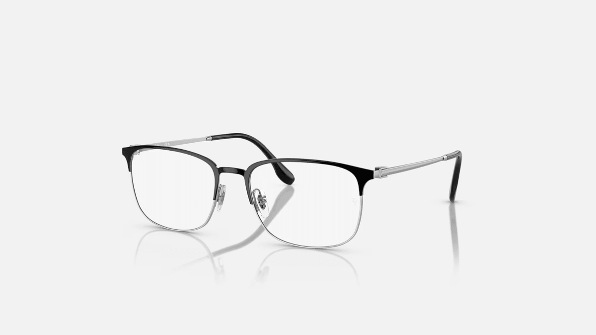 0RX6494 Ray-Ban® / Black On Silver(2861) / 54-18-145