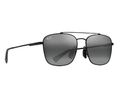 645-02-Maui Jim Piwai / Matte Black with Grey/Neutral Grey / 58-17-145
