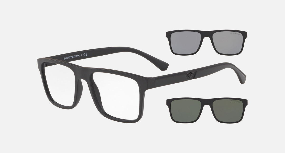 EA4115 / Black (Matte black) / Clear (Clear) (58011W) / 52-18-145