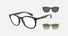 EA4211 / Black (Matte black) / Clear (Clear) (50011W) / 52-20-145