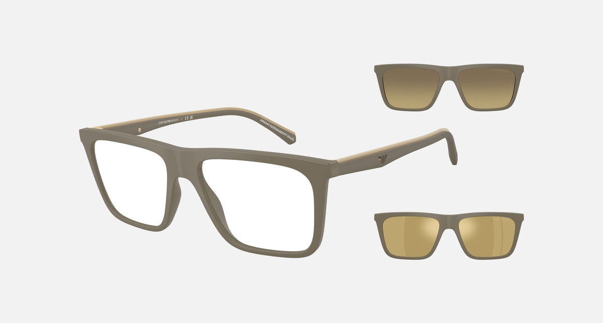 EA4258 / Havana (Matte Beige) / Clear (Clear) (54371W) / 54-17-145