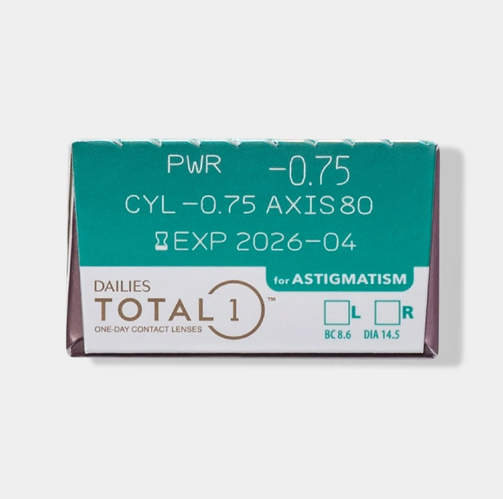 Dailies Total1 for Astigmatism pack of 30 contact lenses