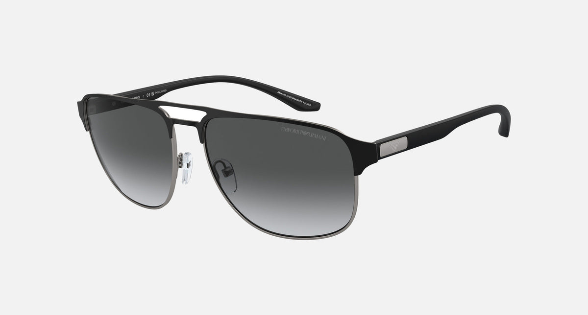 EA2144 / Black (Matte gunmetal/black) / Grey (Polarized Grey Gradient) (336511) / 60-16-145
