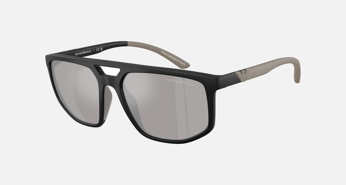 EA4248U / Black (Matte black) / Silver, Grey (Light Grey Mirror Silver) (50016G) / 58-18-145