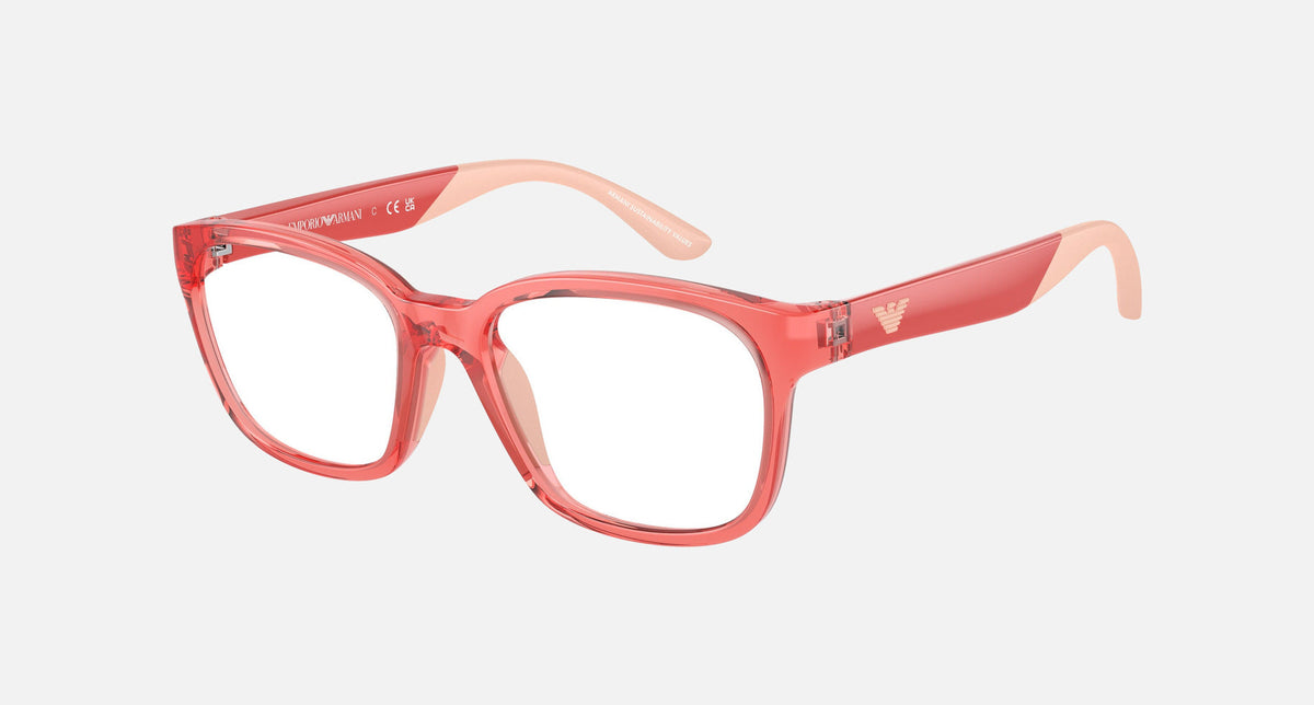 EK3003 / Transparent (Shiny transparent coral) / Demo Lens (5377) / 49-16-125