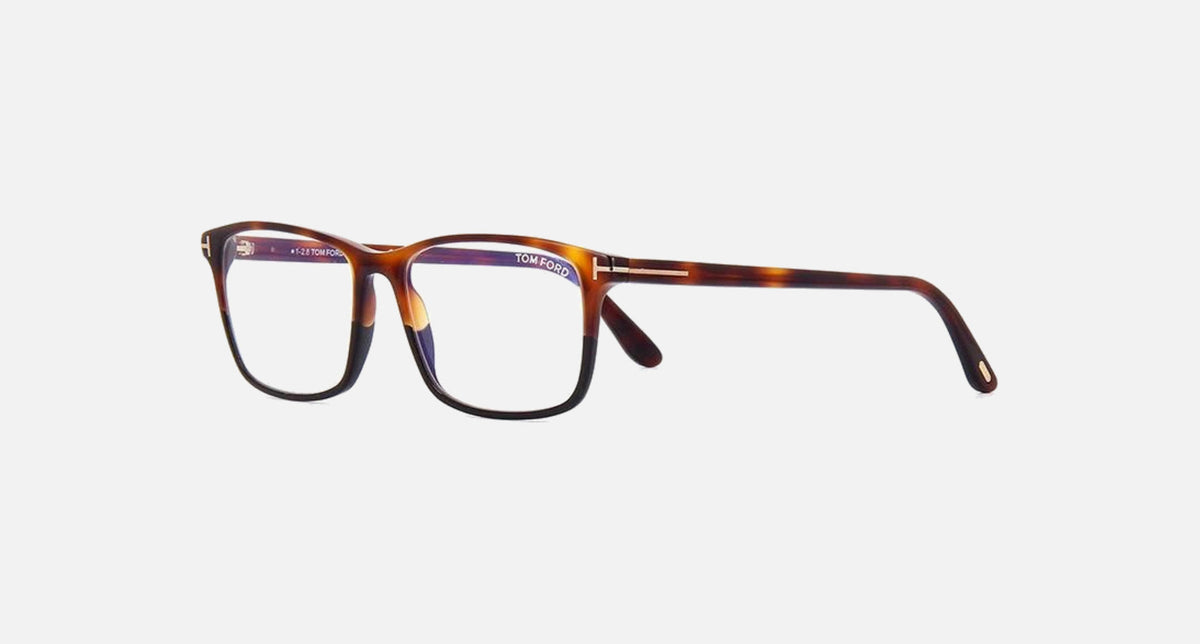 FT5584-F-B / Shiny Medium Havana / Black / Rose Gold / Blue Light Block (053) / 55-16-145