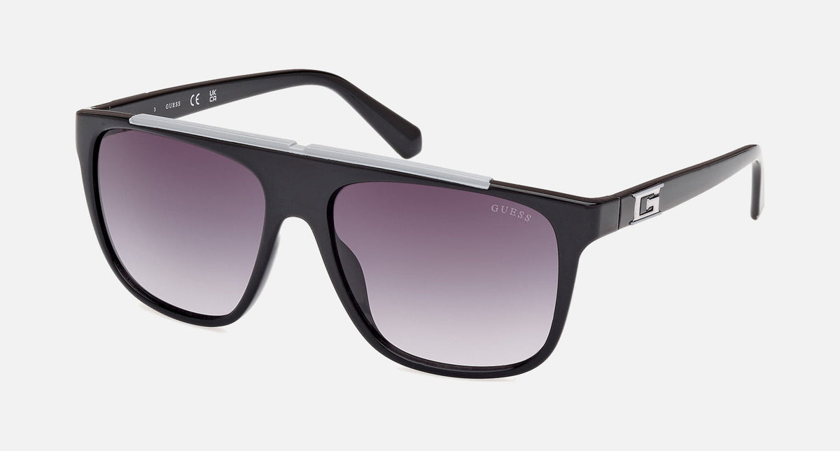 GU00123 / Gloss Black / Gradient Smoke (01B) / 58-16-140