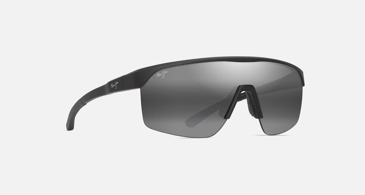 MJ0595S / Matte Black with Grey / Neutral Grey (595-02) / 99-1-145 / quarter angle