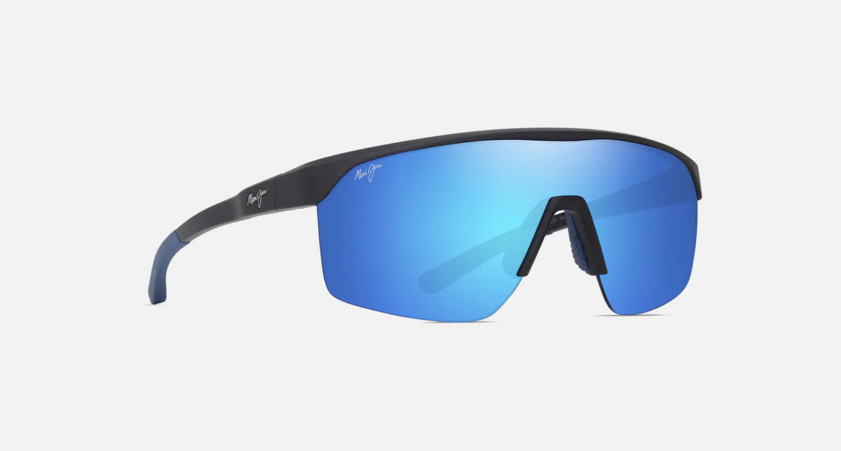 MJ0595S / Matte Black with Blue / Blue Hawaii (B595-02A) / 99-1-145 / quarter angle