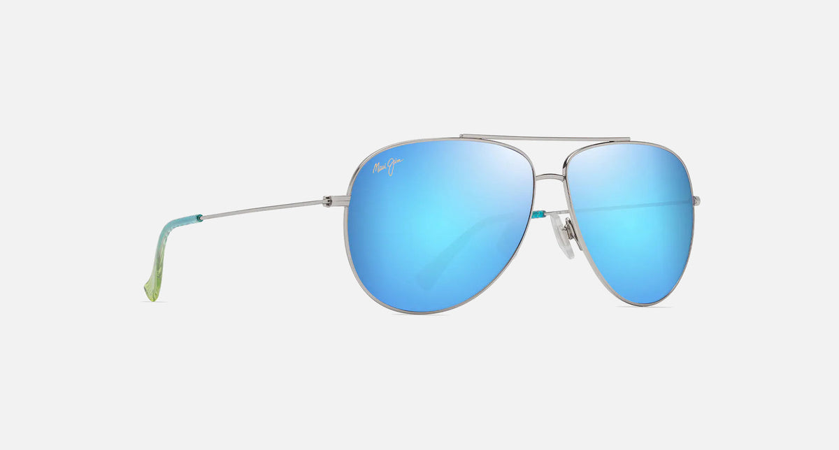 MJ0674S / Silver / Blue Hawaii (B674-17B) / 62-12-145 / quarter angle