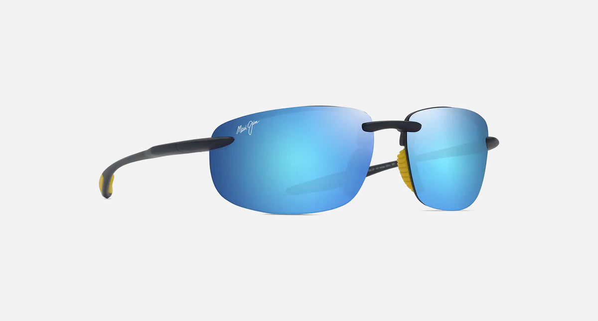 MJ0676S / Matte Solid Dark Blue with Yellow / Blue Hawaii (B676-03B) / 63-15-140 / quarter angle