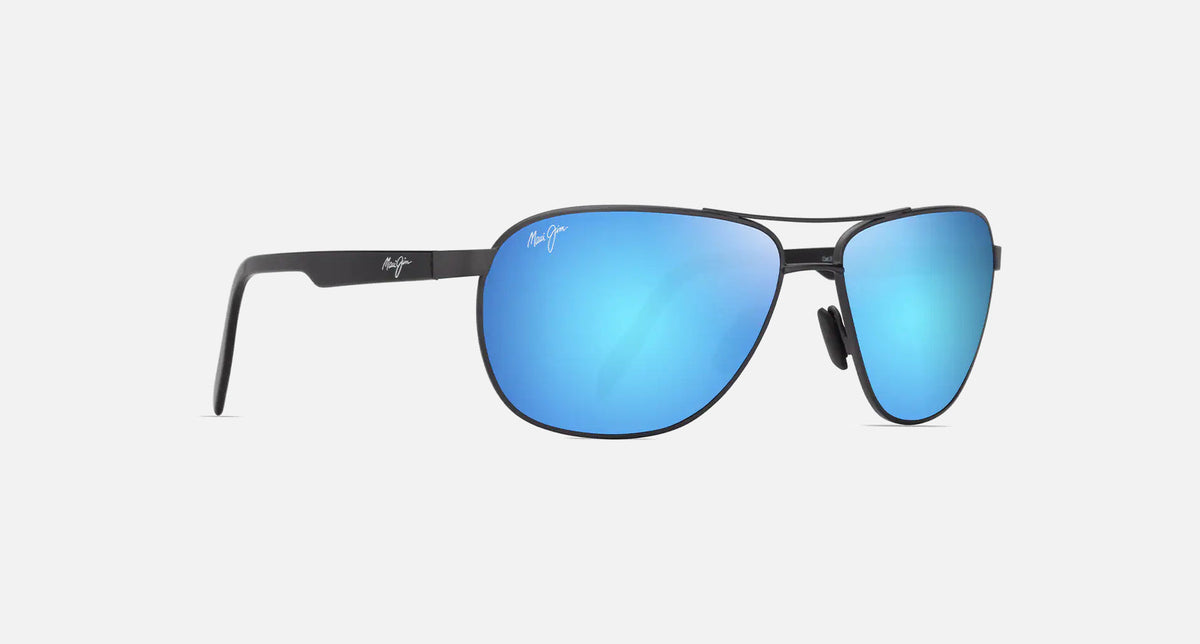 MJ0728S / Matte Dark Ruthenium with Black / Blue Hawaii (B728-17) / 62-15-140 / quarter angle