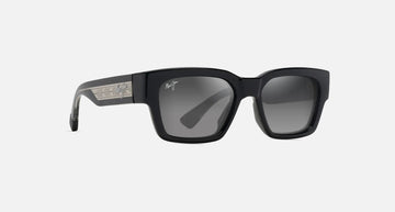 MJ0642S / Shiny Black w in Trans Light Grey / Neutral Grey (GS642-14) / 53-18-145 / quarter angle
