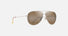 MJ0674S / Shiny Light Gold with Orange and Yellow / Blue Hawaii (H674-16B) / 62-12-145 / quarter angle