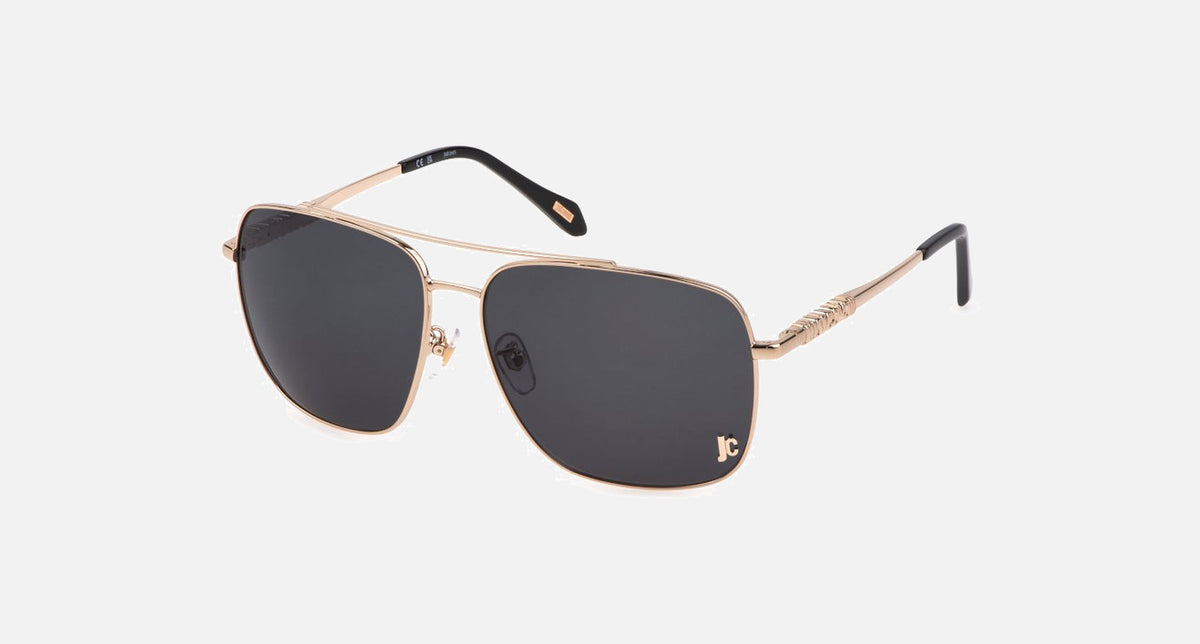 SJC030 / Shiny Rose Gold With Sandblast/Grey (smoke)(0349) / 61-14-140
