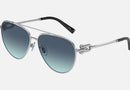 Silver/Azure Blue Gradient (60019S) / 59 mm eye
