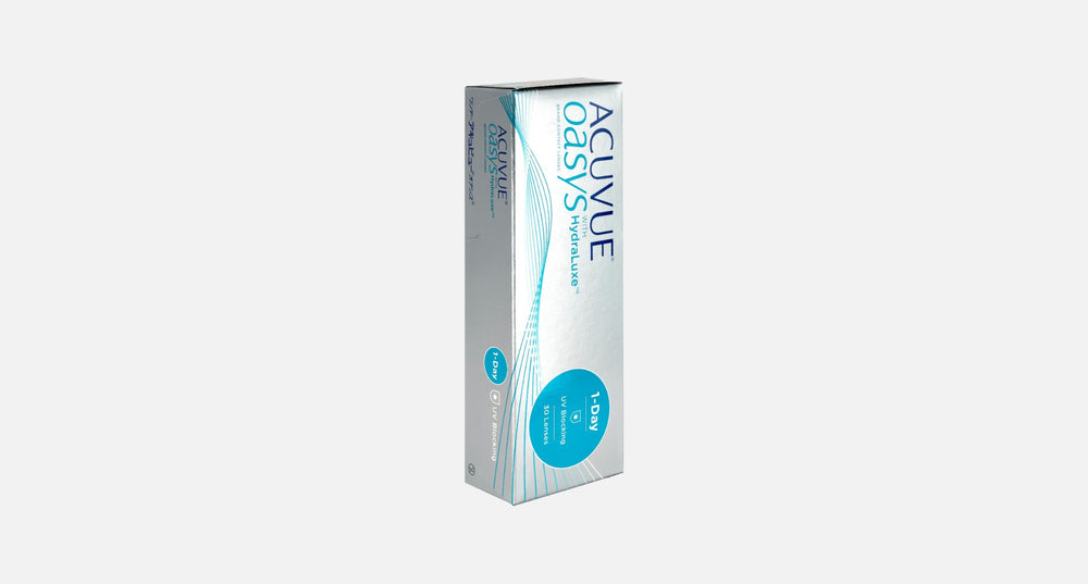 Acuvue Oasys 1-Day with HydraLuxe pack of 30 side view