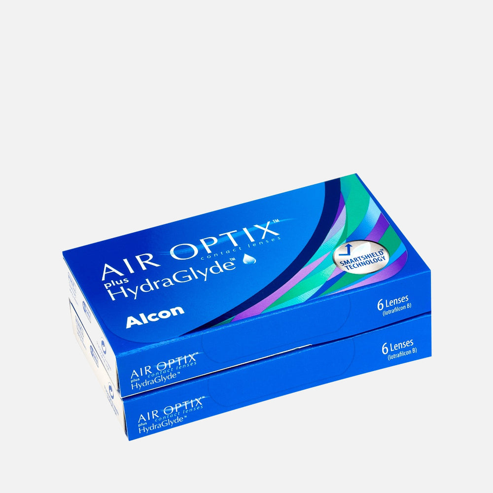 Air Optix Plus HydraGlyde pack of 12 side view