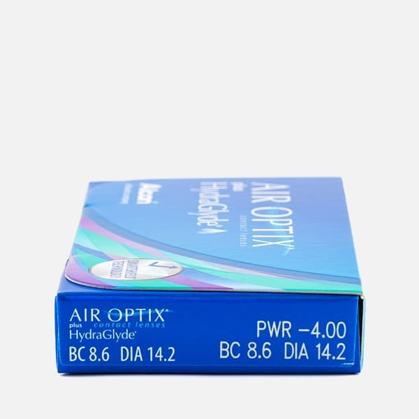 Air Optix Plus HydraGlyde pack of 6 side view