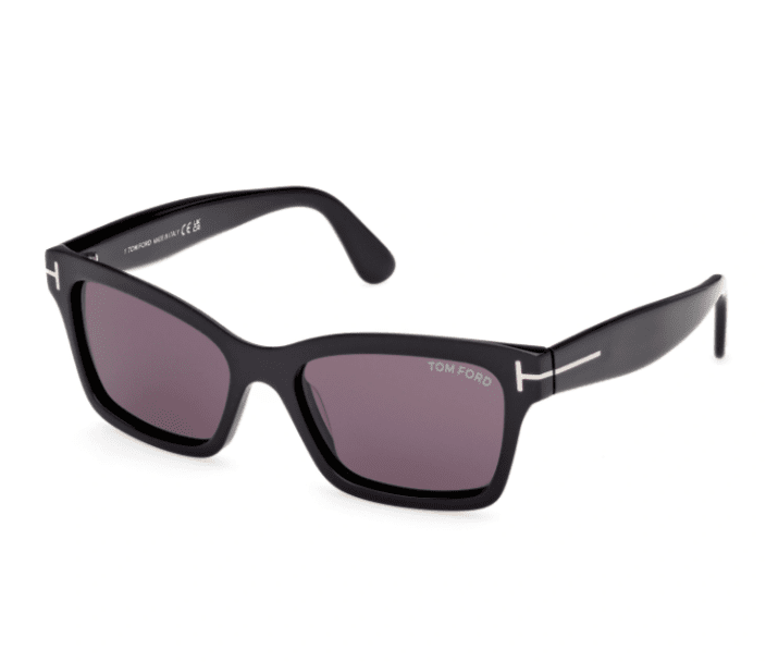 FT1085-Tomford Mikel / Shiny Black/Dark Grey(01A) / 54-17-140
