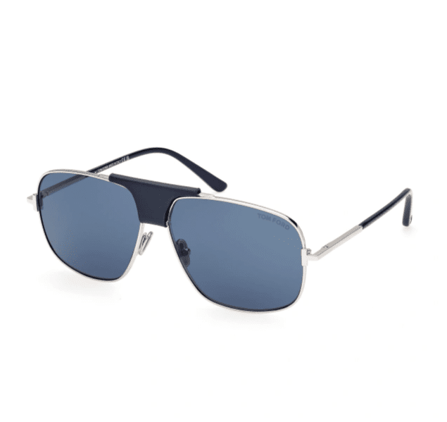 FT1096-Tomford Tex / Shiny Palladium Silver/Dark Blue(16V) / 62-13-140