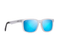 Maui Jim Stone Shack / Matte Crystal Dark Grey Tips/Blue Hawaii Polorized(862-05) / 55-19-144
