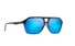 Maui Jim Wedges / B880-03 Matte Black Fade to Blue/Blue Hawaii / 57-16-135