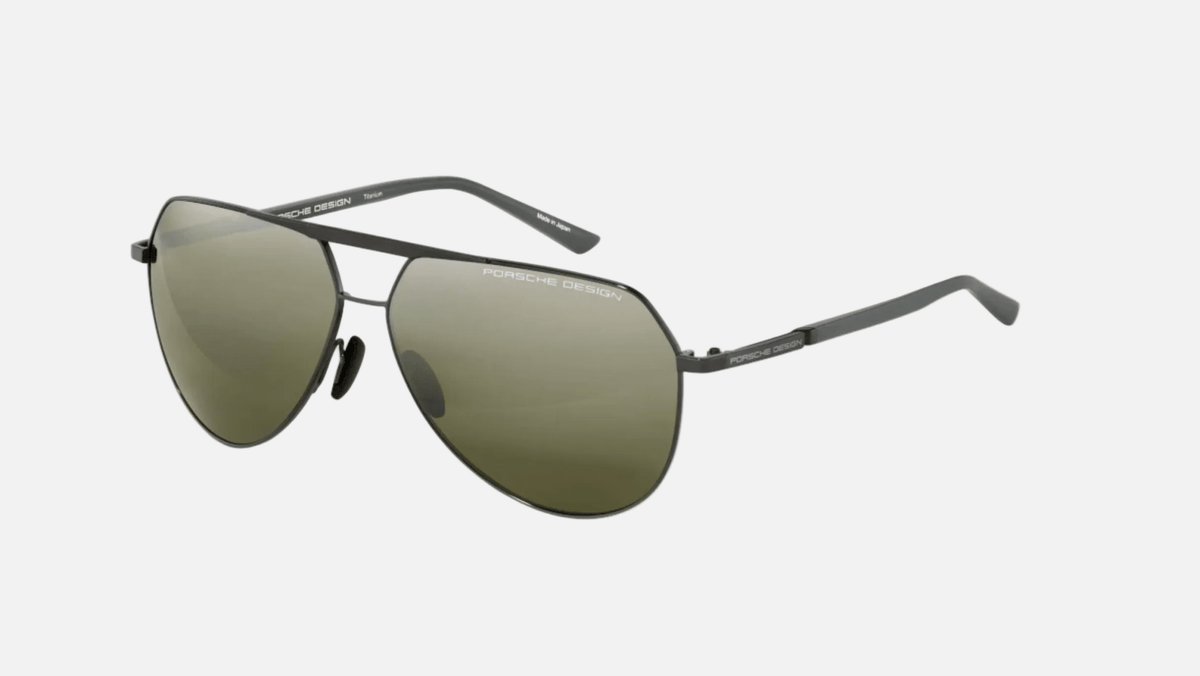 P8931 Porsche Design Sunglasses / Black/Green with Silver Mirror Gradient(A) / 63-12-140
