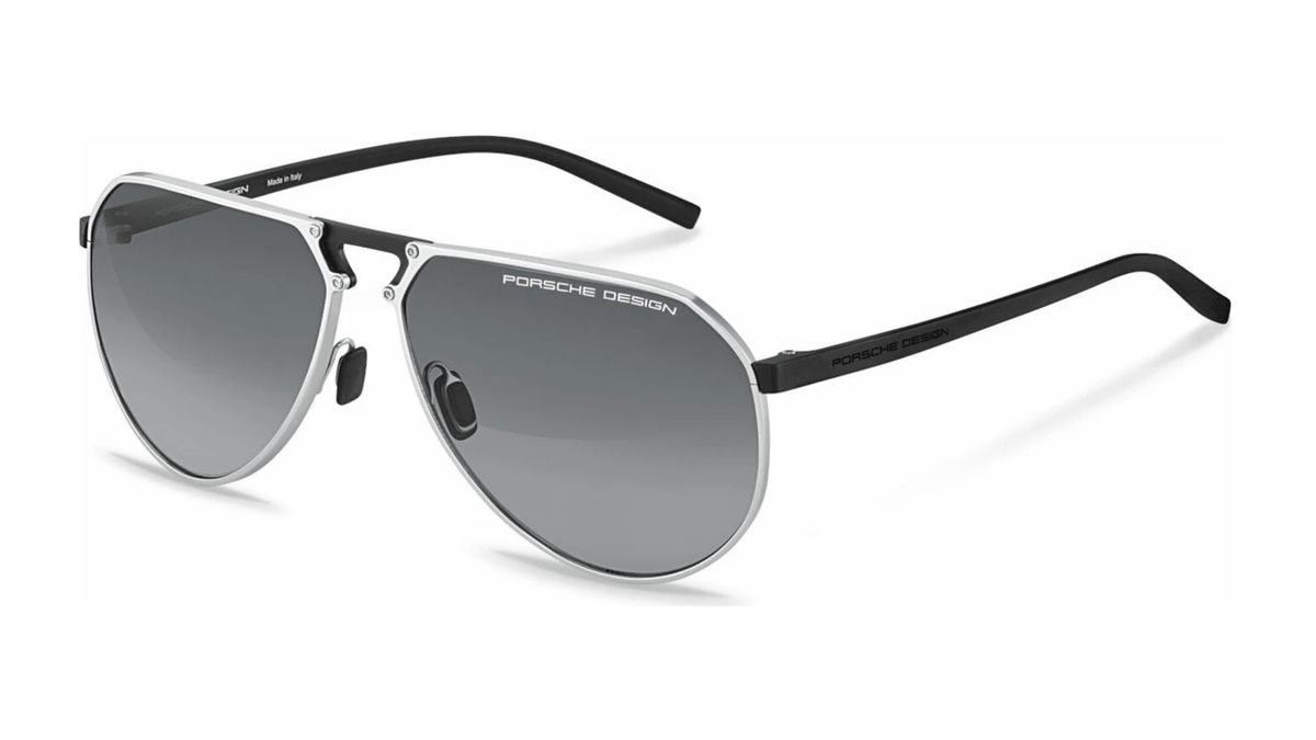 P8938 Porsche Design Sunglasses / Titanium and Black/Smoke-Grey Gradient(B) / 64-14-145