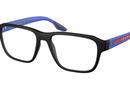 PS04NV Prada® Sport / Black Rubber/Blue(15C1O1) / 54-17-145