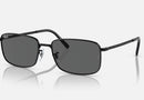 RB3717 / Polished Black/Dark Grey(002/B1) / 57-18-145