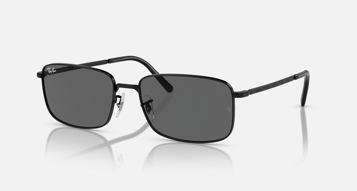 RB3717 / Polished Black/Dark Grey(002/B1) / 57-18-145