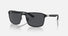 RB3721 / Polished Black On Black/Dark Grey(186/87) / 59-17-145